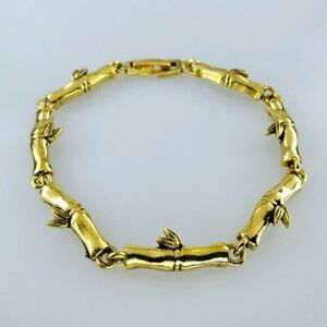 14K Gold Womens 7" Bamboo Tennis Bracelet Ladies 14 Karat Silver New Jewelry